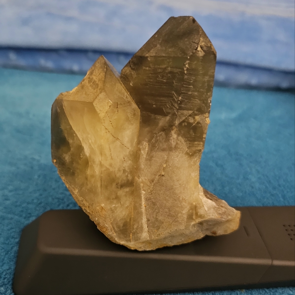 245g, Natural Black Smoky Citrine, 90x60x40mm, Nwt!